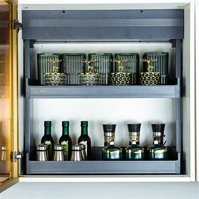 Vertikalios pakeliamos virtuvės spintelės